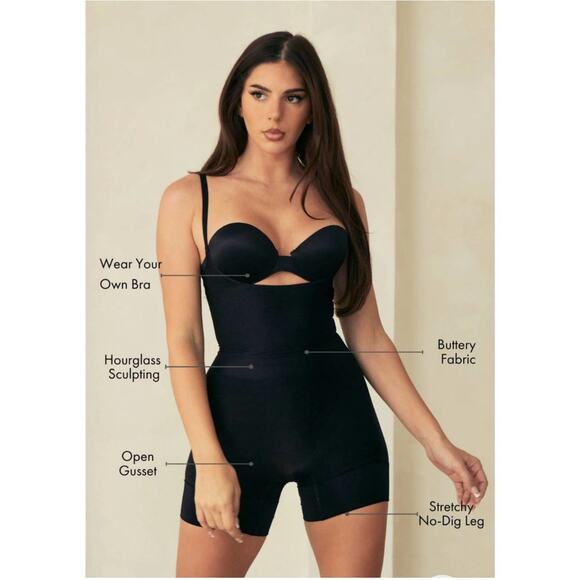 NWT! Pinsy Open Bust Butter Sculpt Seamless Shapesuit - Size XL - Picture 6 of 11